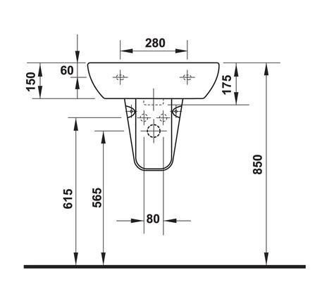 Lavabo treo tường D-code 550x430 588.45.147